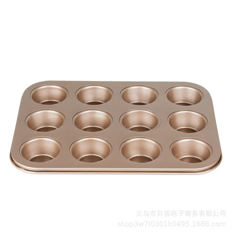 DIY Cake Baking Tools Steel Cupcake Mold Egg Tart Baking Tray Muffin Cake Mould 25X19cm