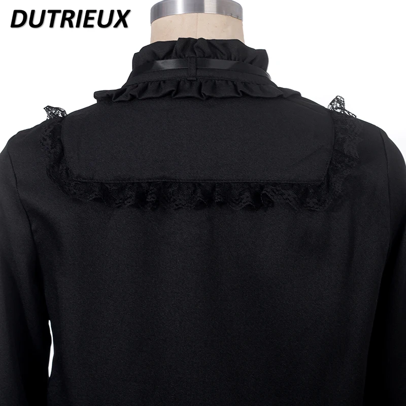 Casual Blouse Female Mine Series Mass-Produced Women's Tops Spring and Autumn New Ruffled Doll Collar Long Sleeve Shirt