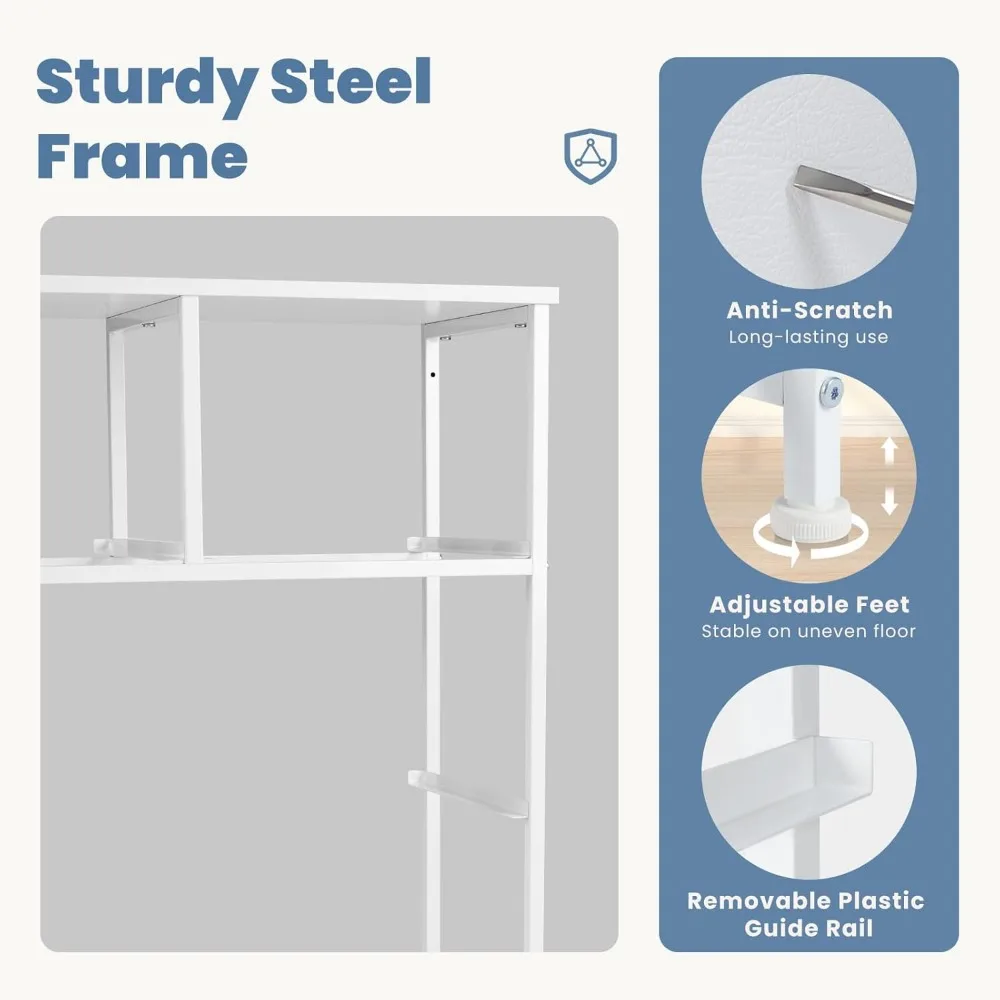 Comò porta TV per soggiorno e camera da letto con 7 cassetti in tessuto, organizer per riporre oggetti per centro di intrattenimento per abbigliamento