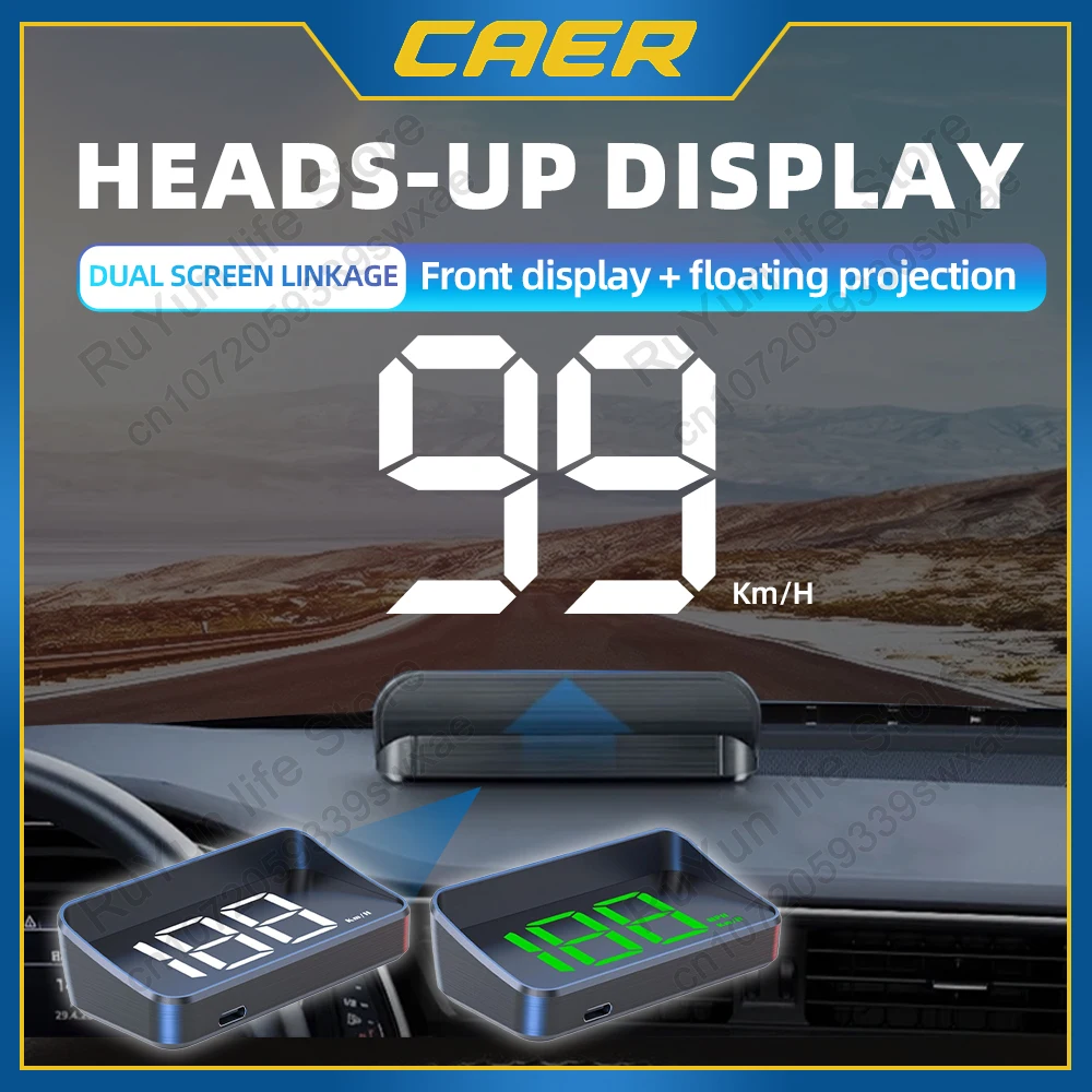 Universal Car HUD Head-Up Display Digital Speedometer GPS HD Projector for Windshield KM/H Speed Alarmi Tools for Vehicles Truck