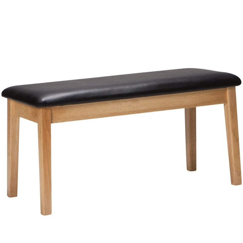 

Solid Wood Bench Soft Cushion Shoe Stool Restaurant Nordic Simple Bench Small Apartment Home Leisure Wooden Stools Bedside Stool