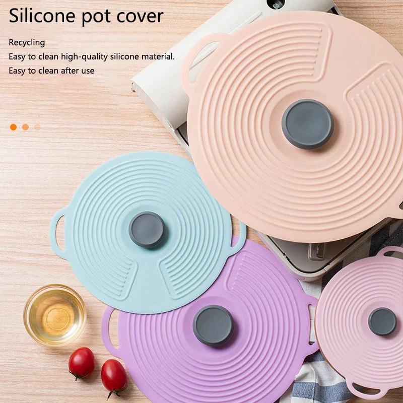 Heat Resistant Microwave Splatter Cover Silicone Fresh-Keeping Cover Boil Over Protector Boil OverUniversal Lid Leak Proof