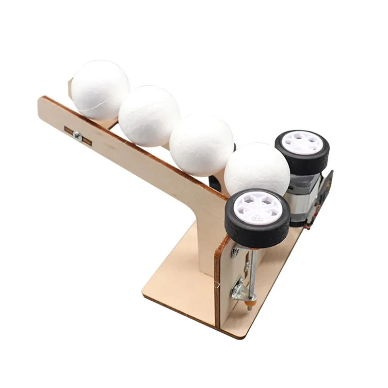 Elektrische Ball Pitching Maschine Kits Kinder DIY Wissenschaft Spielzeug Kinder Bildungs Technologie Projekt Modell Spielzeug Für Geschenk G19