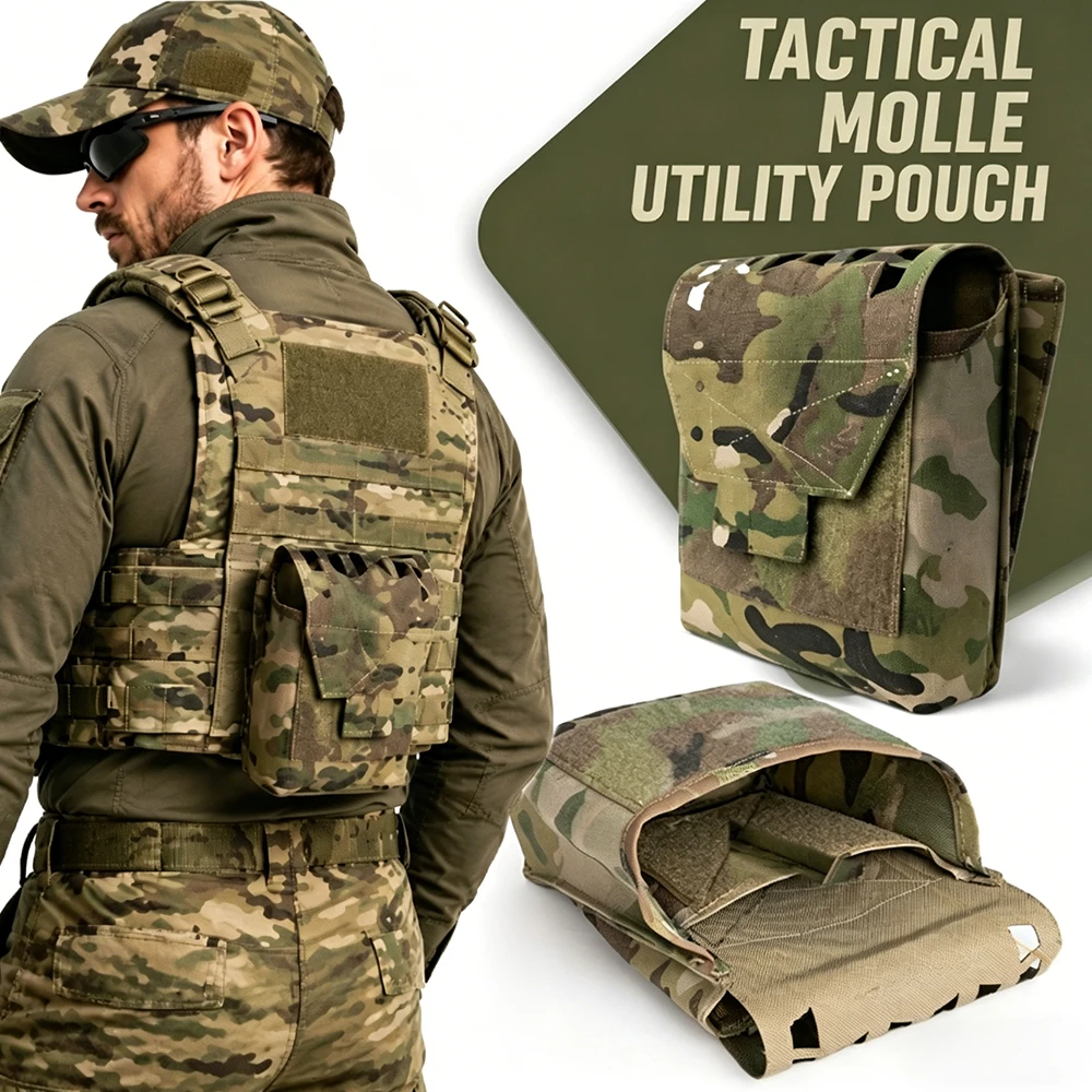

Tactical Molle Utility Pouch with Quick-Access Design Multi-use Vest Side Bag Abdominal Waist Tool Pack Durable Storage Pouch