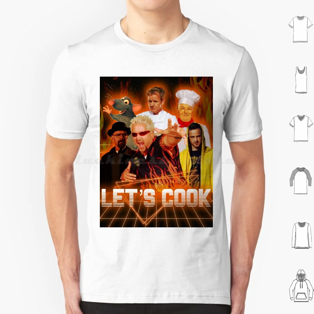 Let’s Cook T Shirt Big Size 100% Cotton