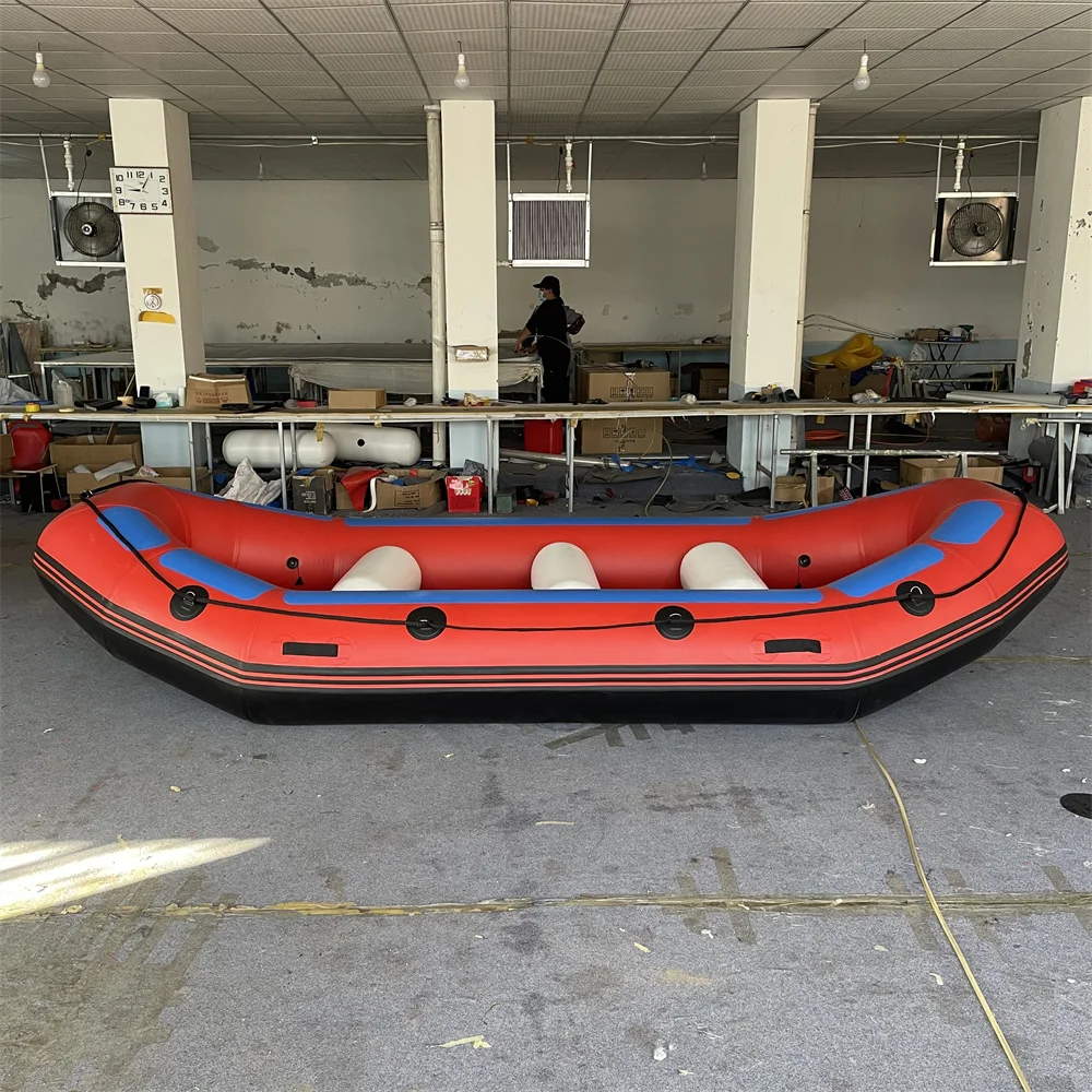 Heavy Duty Drop Stitch Self Bailing Floor River Boat White Water Rafting 8-Personen aufblasbares Floß-Driftboot