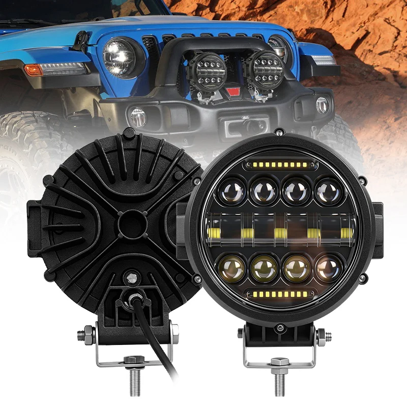 

7 inch 13LED Bar Offroad Spotlight Work Light Bar For Jeep Truck Car Tractor SUV ATV Barra LED Headlights 102W 6000k 12V 24V