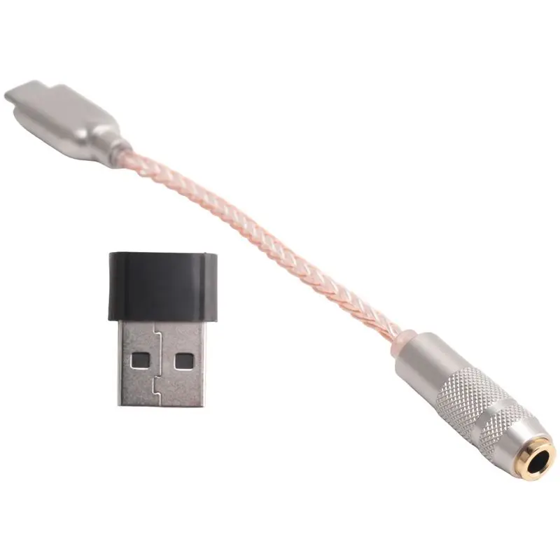 DT51 Type-C to 3.5mm Headphone DAC Adapter CX31993 MAX97220 HiFi Audio Amplifier 32Bit 384KHz for Phone PC