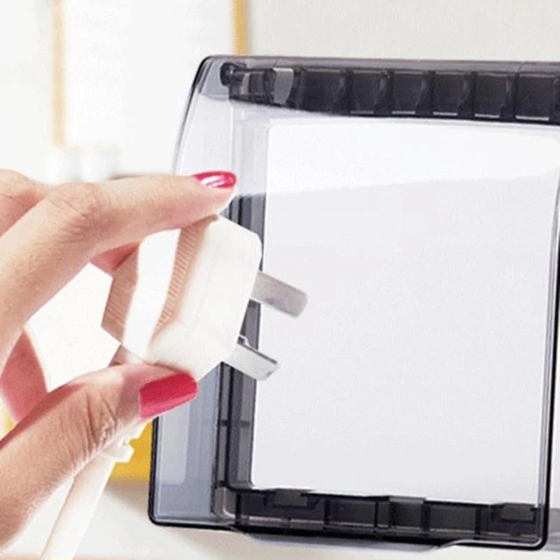 セルフ接着剤防水ボックス86タイプユニバーサルスイッチソケットダストプルーフカバーバスルームキッチンソケットスプラッシュプルーフボックス