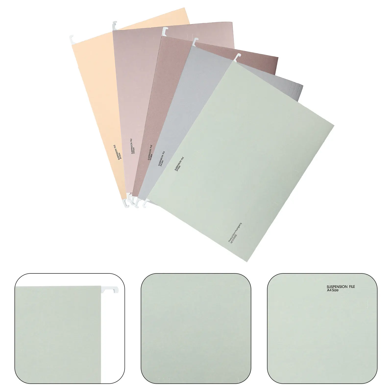 

5Pcs File Folders Hanging Type Storage Holder for Office Home School Portable Document Organizer Multi Tier Bills Pouch