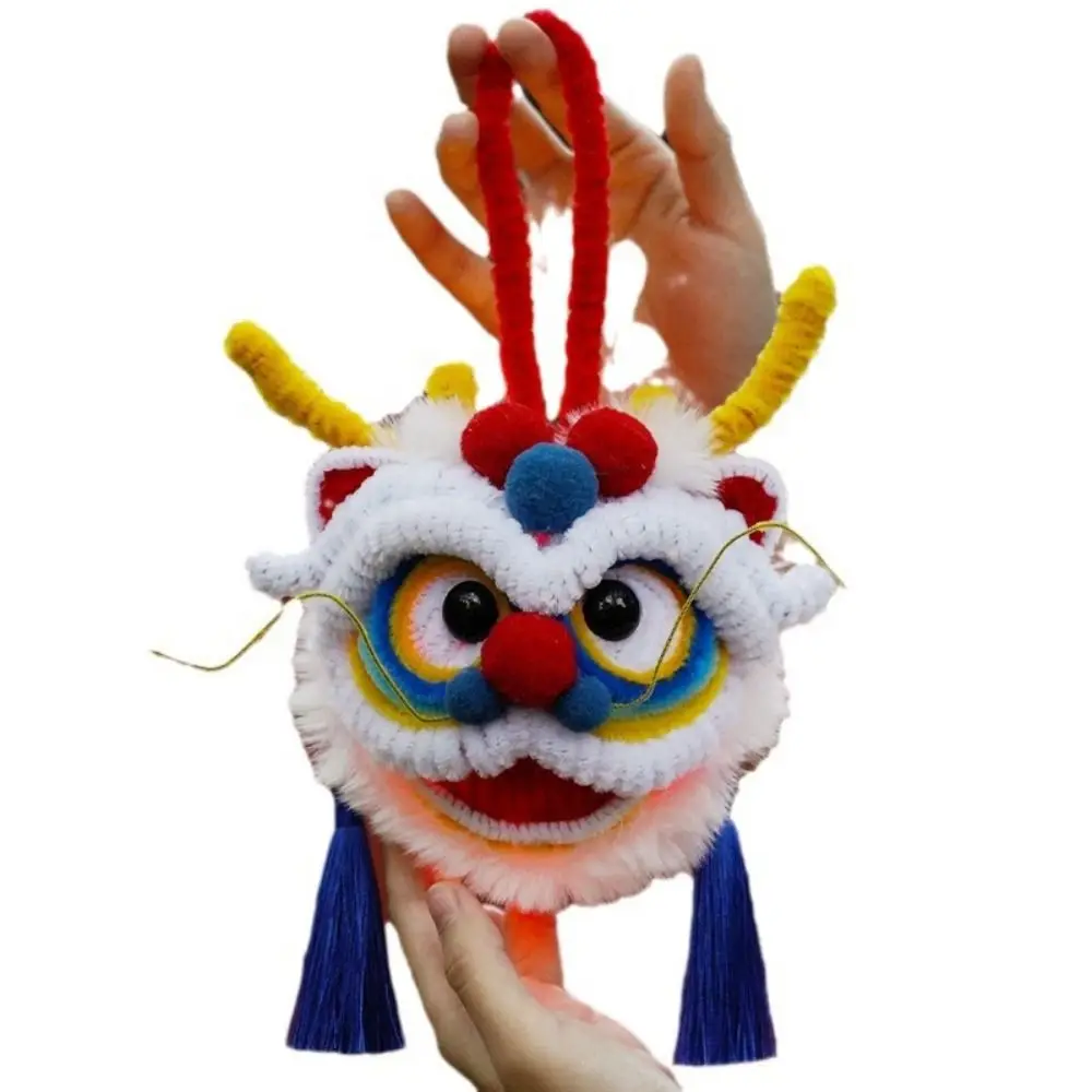 Material Pack DIY Lion Dance Material Pack Iron Wire Strip Stick Twist Wire Handmade Plush New Year Craft Realistic