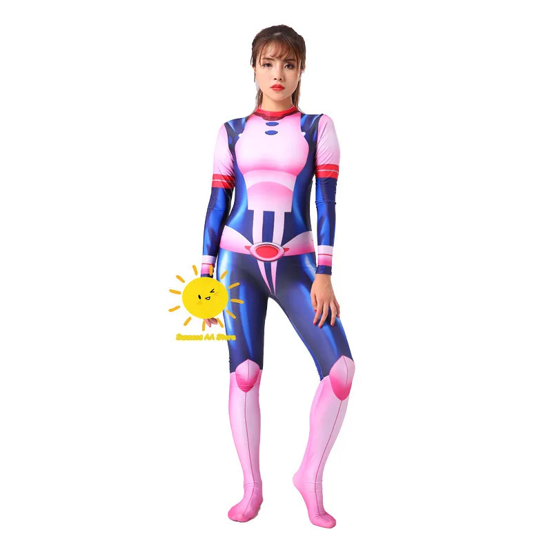 Anime Asui Tsuyu Ochaco Uraraka Cosplay My Hero Academia Cosplay Costumes Uniform Jumpsuit Froppy Suit Halloween Party Cos Women view 3