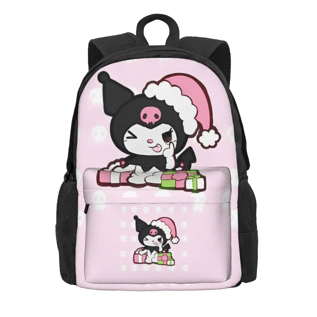 Pink Kuromi Christmas Cutie Women Backpack Mochila 3D Print Student School Bag Computer Backpack Kids Waterproof Shoulder Bag