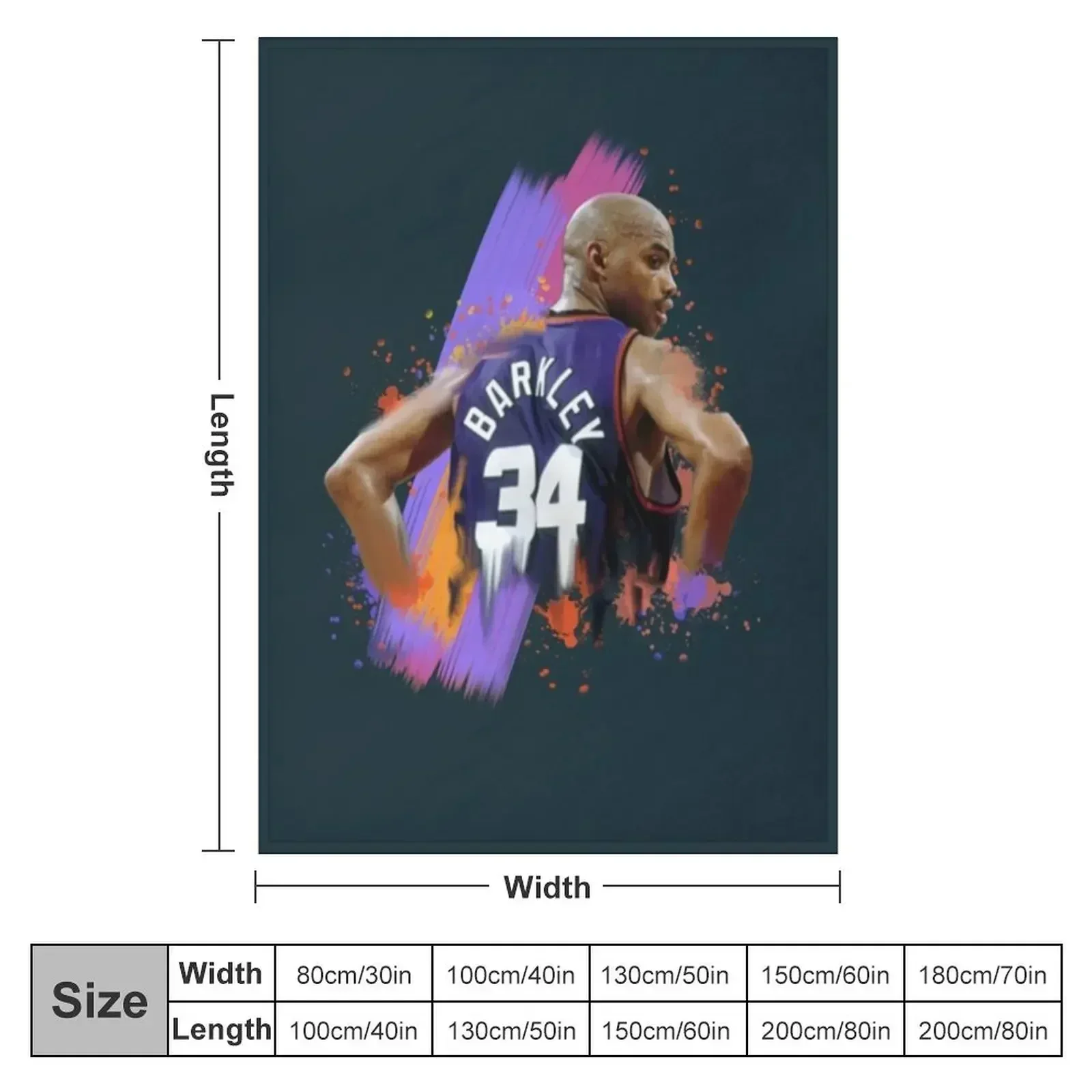 Charles Barkley basketball Thirty four back side Throw Blanket christmas decoration Flannel Blankets