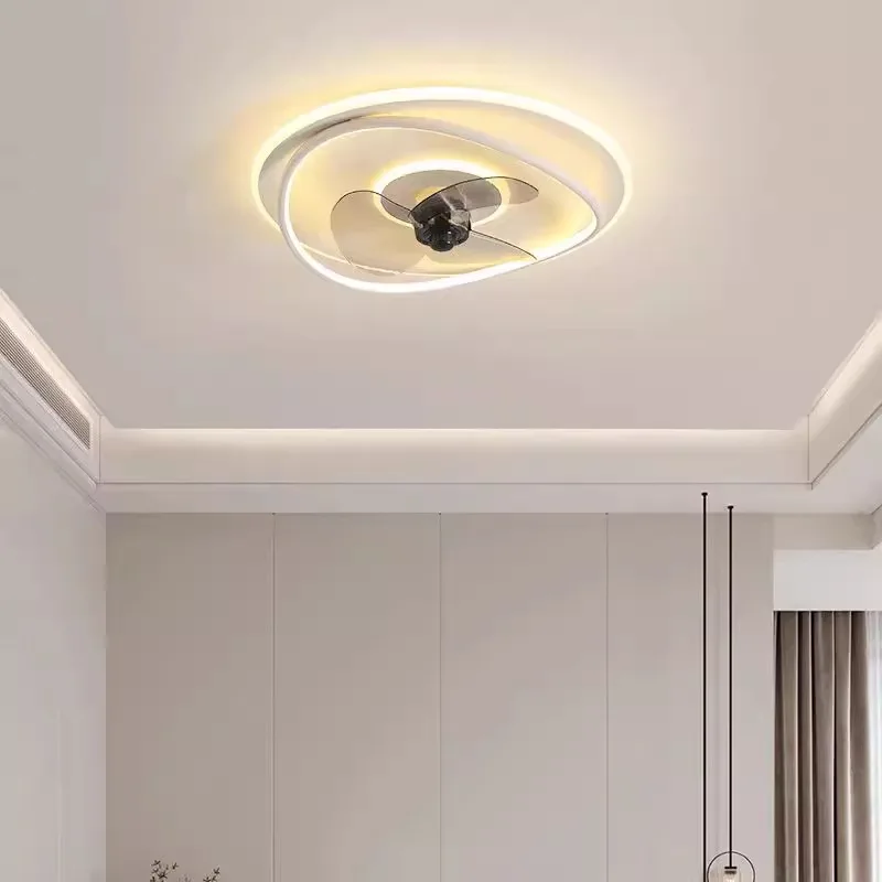 Modern LED Ceiling Fan Light Remote Control with Infinite Dimming 6-speed Fan Lamp Bedroom Living Dining Room Home Electric Fans