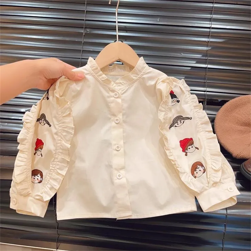 

Girls Shirts Spring Autumn 2025 Children Cotton Coats For Baby Girl Jackets Kids Clothes Tops Toddler Outerwear 2 To 7 Years