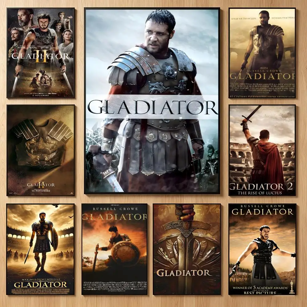 movie historical G-Gladiator Poster Classic Self-Adhesive PP Wall Sticker for Living Room Bar Decor Gift
