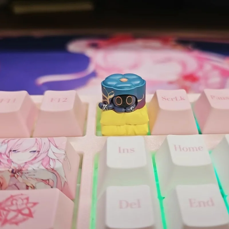 Teclas de resina personalizadas impresas en 3d para teclado mecánico, teclas de resina para pastel de gato encantador, periférico de Anime, 1 unidad