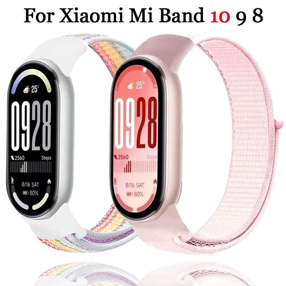 Nylonarmband für Xiaomi Mi Band 10 9 8, sportlich, weich, bequem, atmungsaktiv, Armband für Mi Band 10 9-Armband-Zubehör