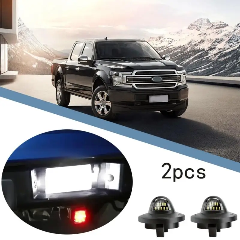 

2pcs LED license plate lights, suitable for Ford F150/F250/F350/F450/F550, Explorer, Super Mission Ranger, Bronco, etc