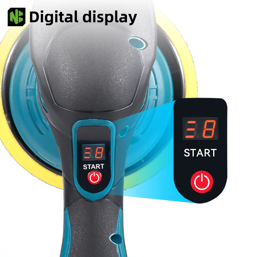 NEWBENY 150MM 8Gears Electric Car Polisher Cordless Auto Polishing Waxing Sanding Rust Removal Power Tools view 6