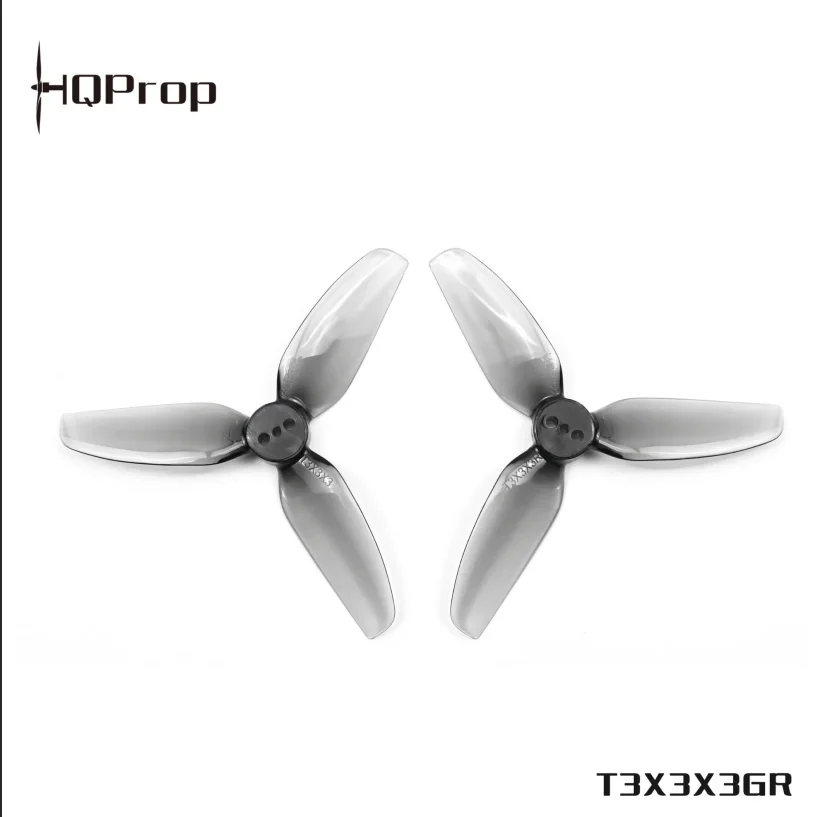 HQProp T3X3X3 Propeller 3030 3-Blade PC Props 1.5mm CW CCW for RC FPV Freestyle 3inch Drone(2pairs)