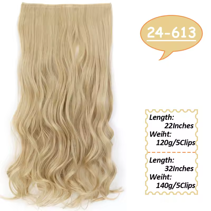 NICESY Synthetic Long Wavy 5 Clips Hair Extensions 22Inch/32Inch Clip On Hair Extensions High Tempreture Fake For Women - Image 25