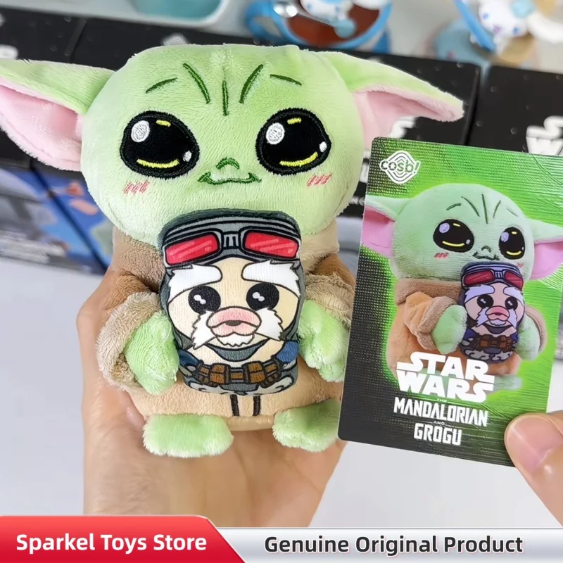 Genuine Star Wars Mandalorian And Grogu Cosbi Plush Blind Box Collect Keychain Home Decor Pendant Doll Mystery Box Toys Gift view 4