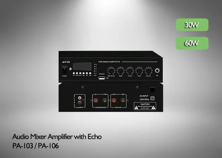 Commercial Compact Desktop Small Echo Mixer Amplifier for Mosque Sound System PA-103 Mini Amplifier