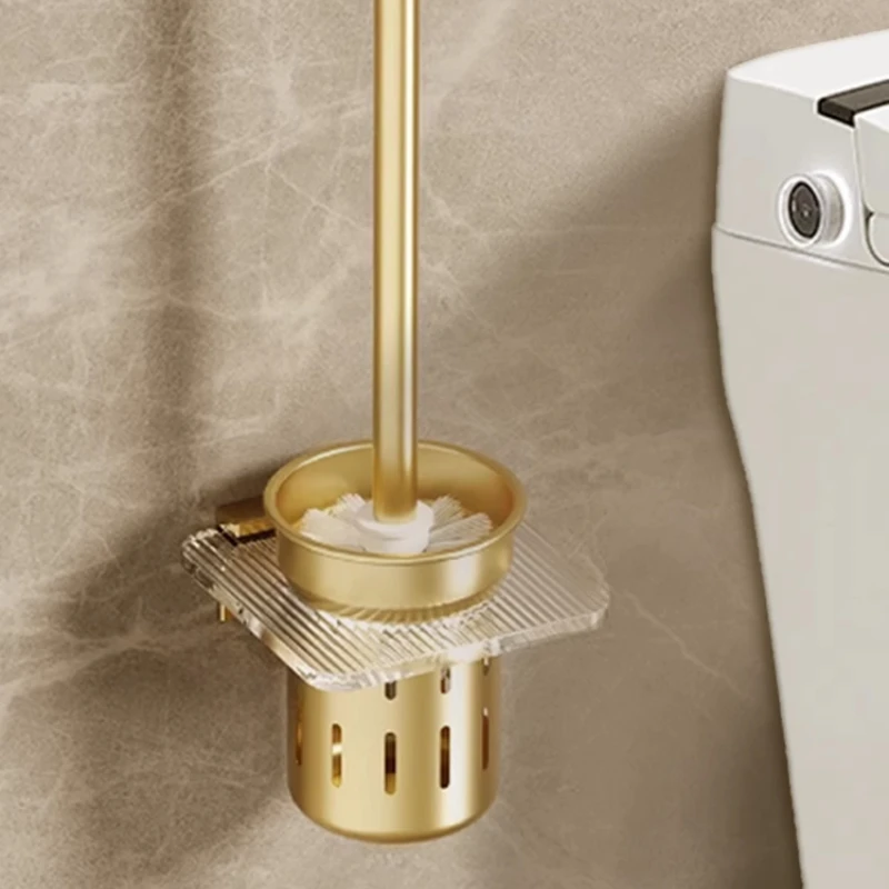 

Golden toilet brush household no dead ends wall hanging toilet brush for toilet cleaning