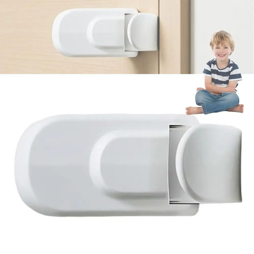 No Tools Required Door Lock Simple Install No Adhesives Required Snap-On Door Lock Snap-On Design Unisex Proof Door Lock Safety