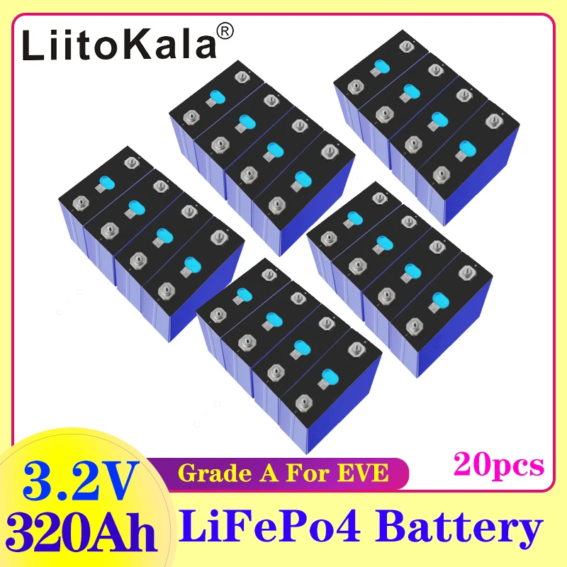เซลล์320AH 3.2V ใหม่เอี่ยมแบตเตอรี่320AH Lifepo4 48V 310AH แพ็คแบตเตอรี่แบบชาร์จไฟได้12V 24V สหภาพยุโรปเราปลอดภาษีกับบัสบาร์