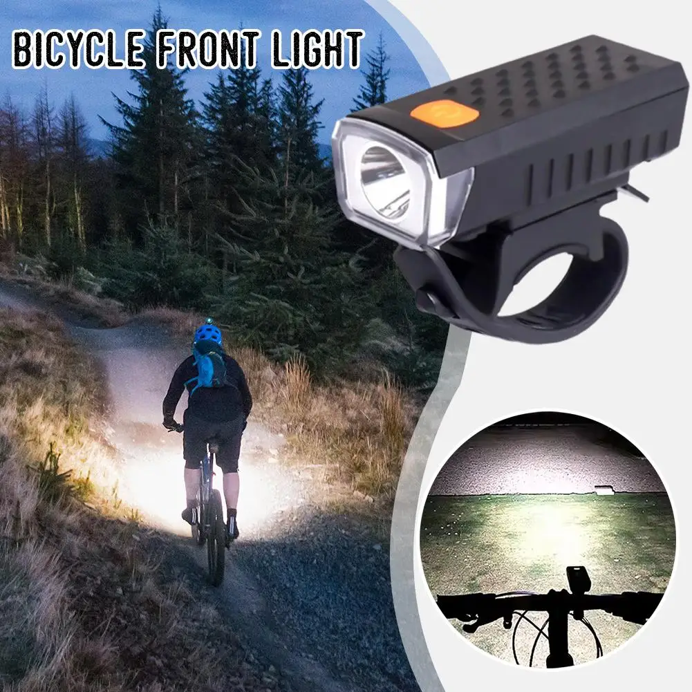 

1pc Bicycle Front Light Riding Car Headlights USB Rechargeable Taillight Waterproof Mountain Bike Outdoor Bicycle Accessori A5D8