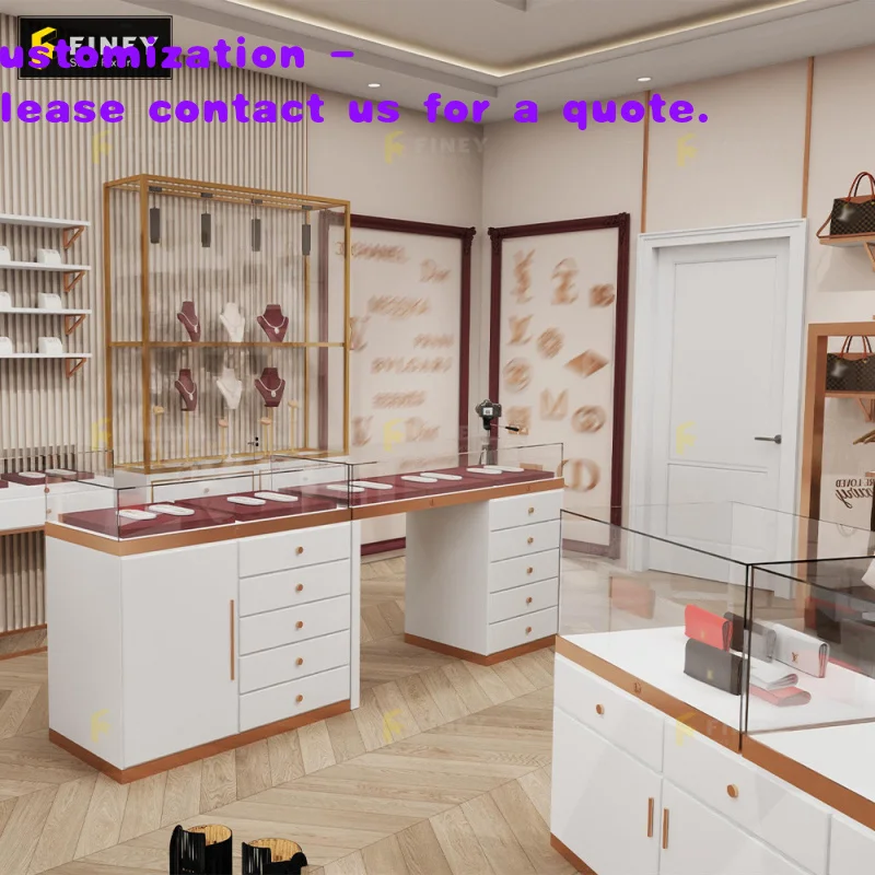 

custom.Customize Led Lighting Glass Jewellery Display Cabinet Fine Jewelry Shop Counter Luxury Jewelry Display