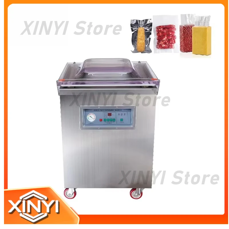 DZ600 for Automatic Stainless Steel Vacuum Sealer Machine for Food Packaging Baking Dry Wet Single Chamber Sealing Device for