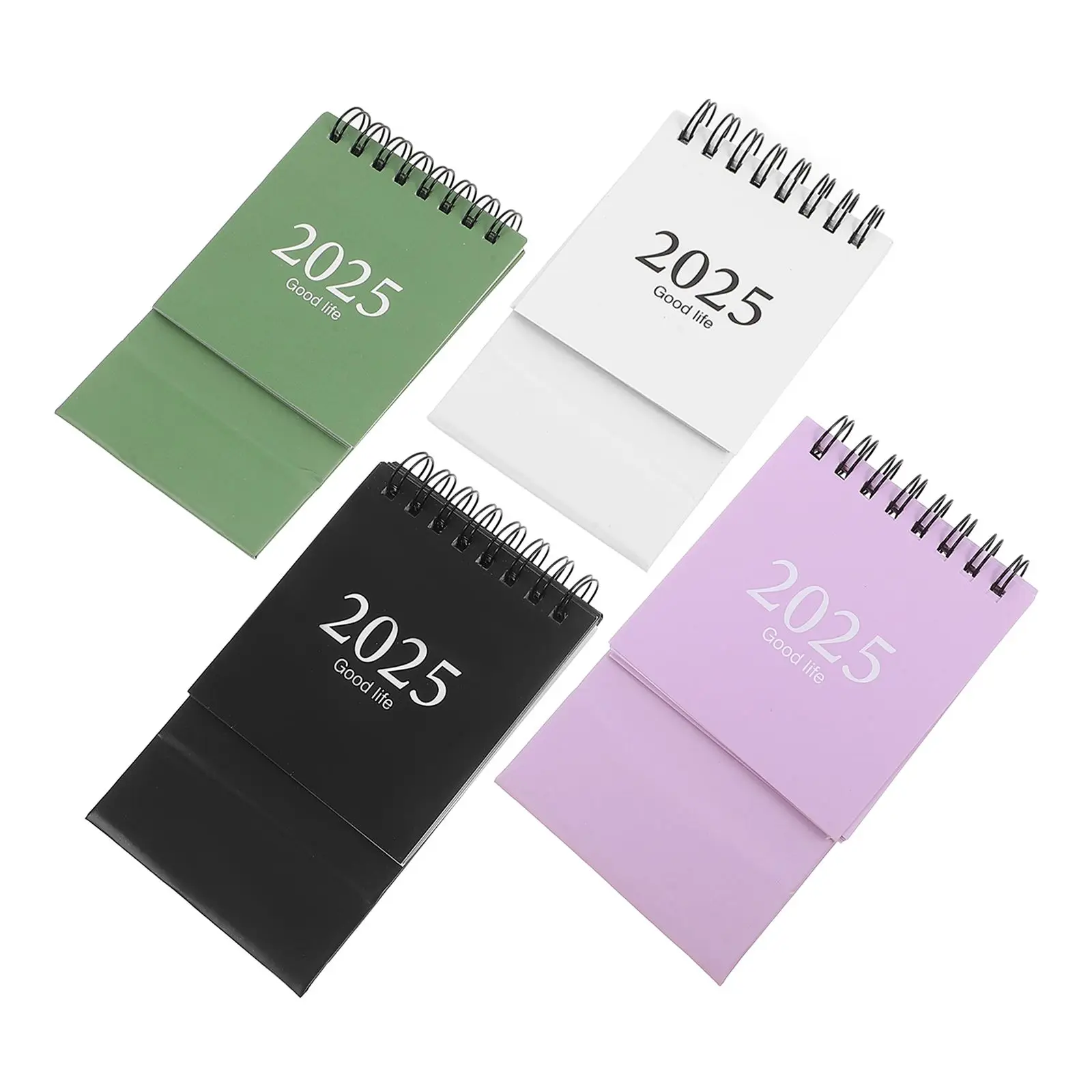 4 Pcs Desktop Calendar Mini Standing Flip Decorate Adorable Simple Paper Creative