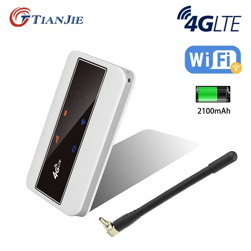 

TIANJIE 4G Modem WiFi Portable Pocket External Antenna Port CRC9 Hotspot Router LTE Wireless Mobile Unlocked With Sim Card Slot