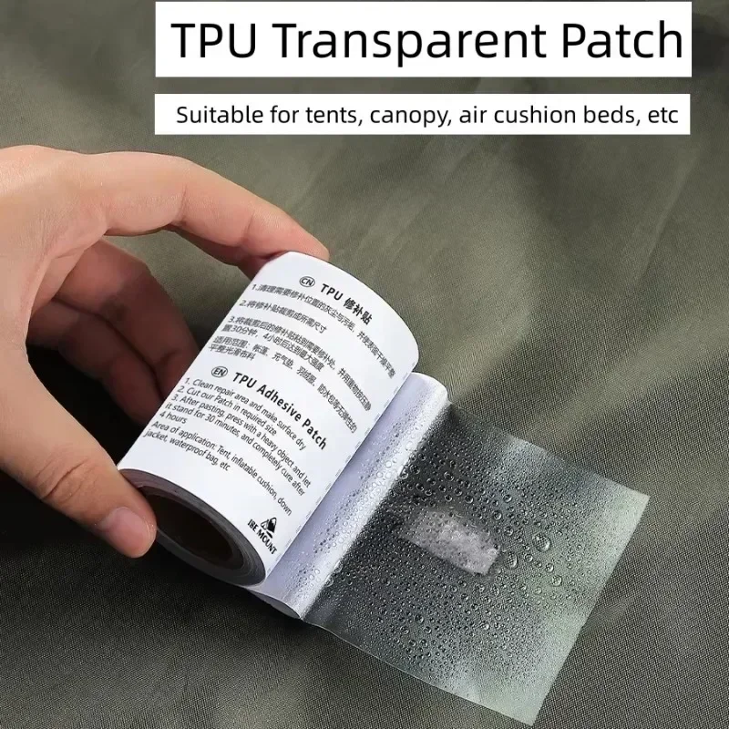 Tent Repair Sticker TPU Transparent Patch Raincoat Swimming Circle Repair Tape Inflatable Product Repair Paste Waterproof
