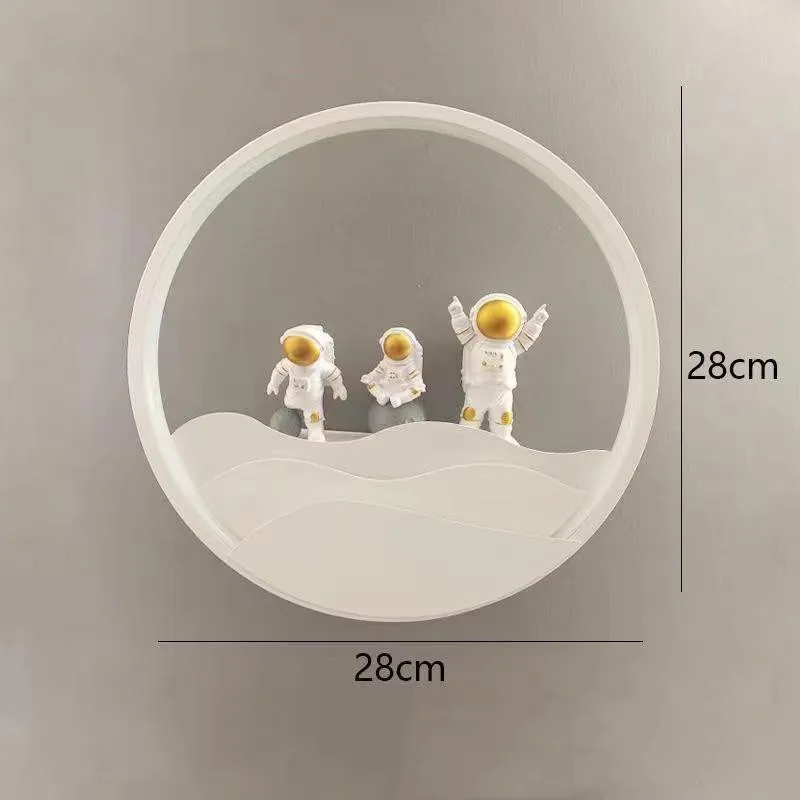 LED Spaceman Wall Lamp for Bedroom Children\'s Room Astronaut Swan Boat Ornaments AisleStairway Sconces