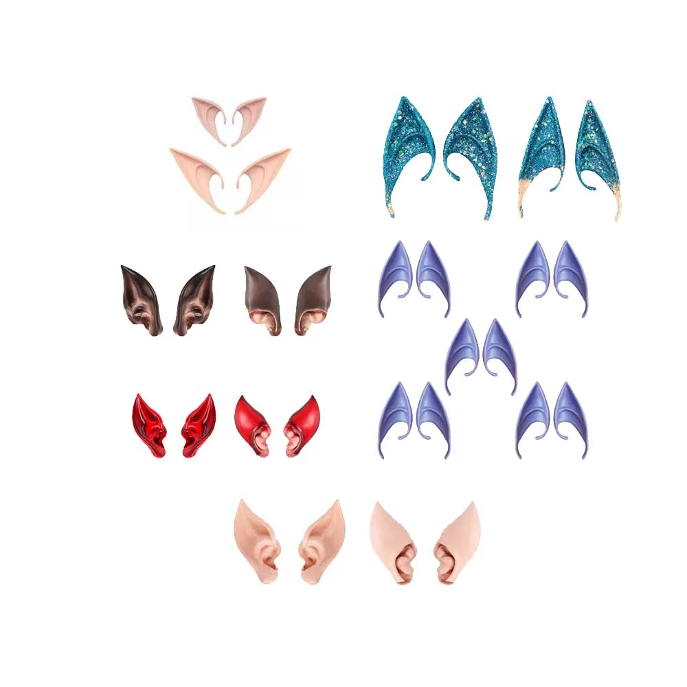 زي تنكري من Jake Sully Neytiri للرجال والنساء ، آذان قزم خيالية ، إكسسوارات خيالية ، بدلة أفتار خيالية ، 5 أزواج ، 2 أزواج