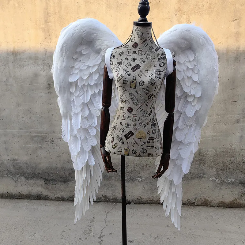 White Angel Feather Wings Fashion Show Photography Costume Accessories Catwalk Model Bar Nightclub Prop
