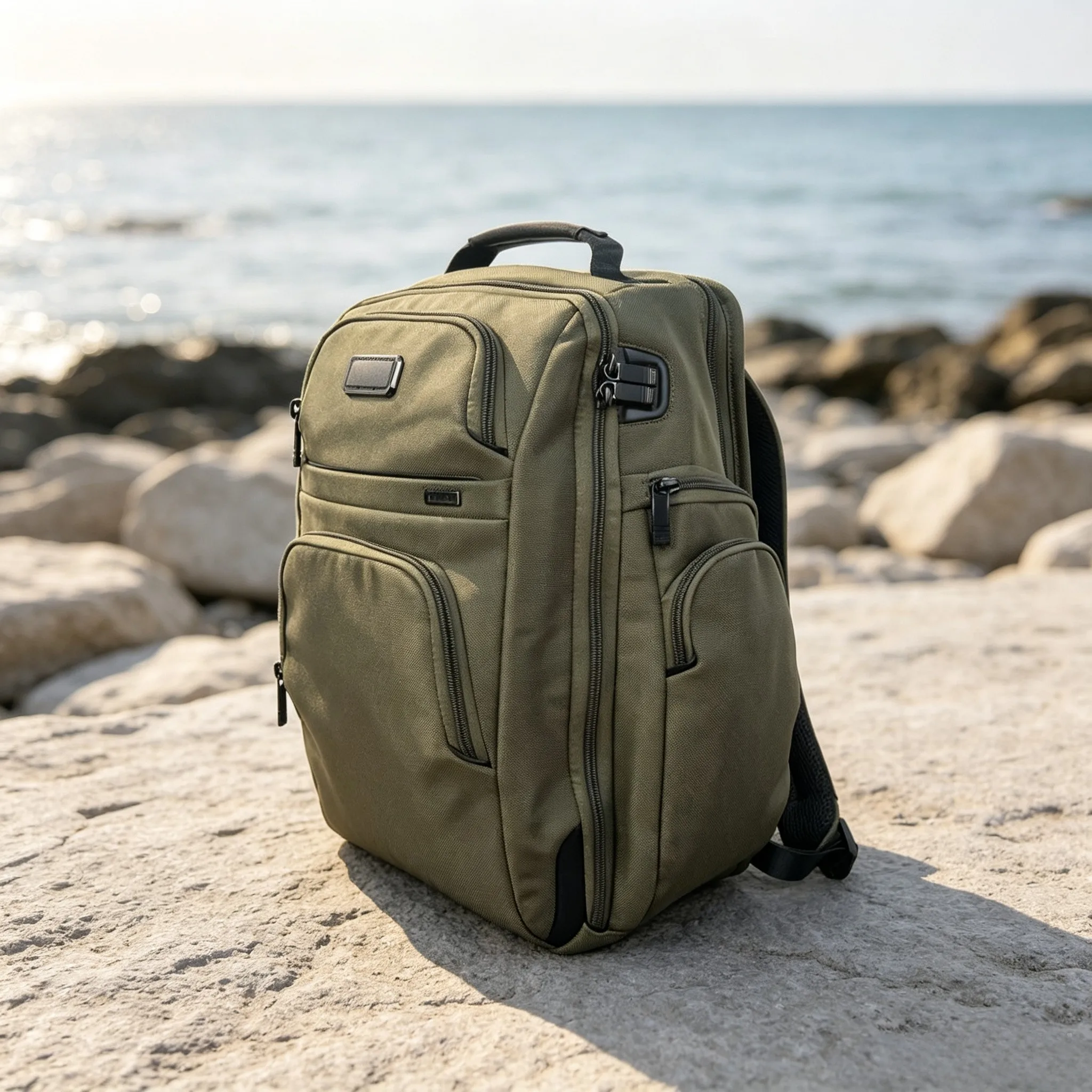 Men Minimal Fashion Ballistic Nylon Backpack 2026 New Version Spacious Travel Laptop Bag view 2