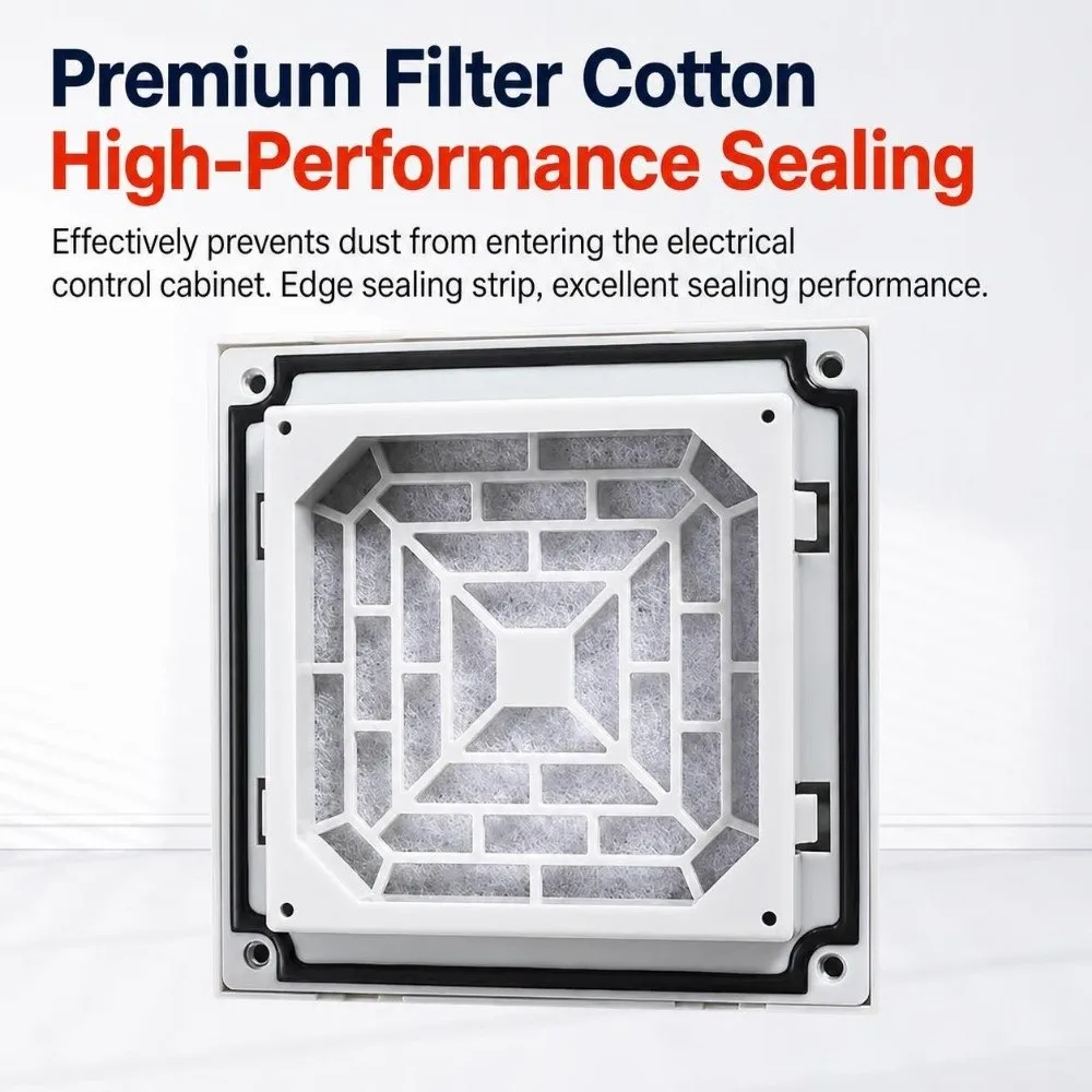 Air Ventilation System ABS Vent Grille White Dustproof Louver Vent Waterproof Air Vent Control Box