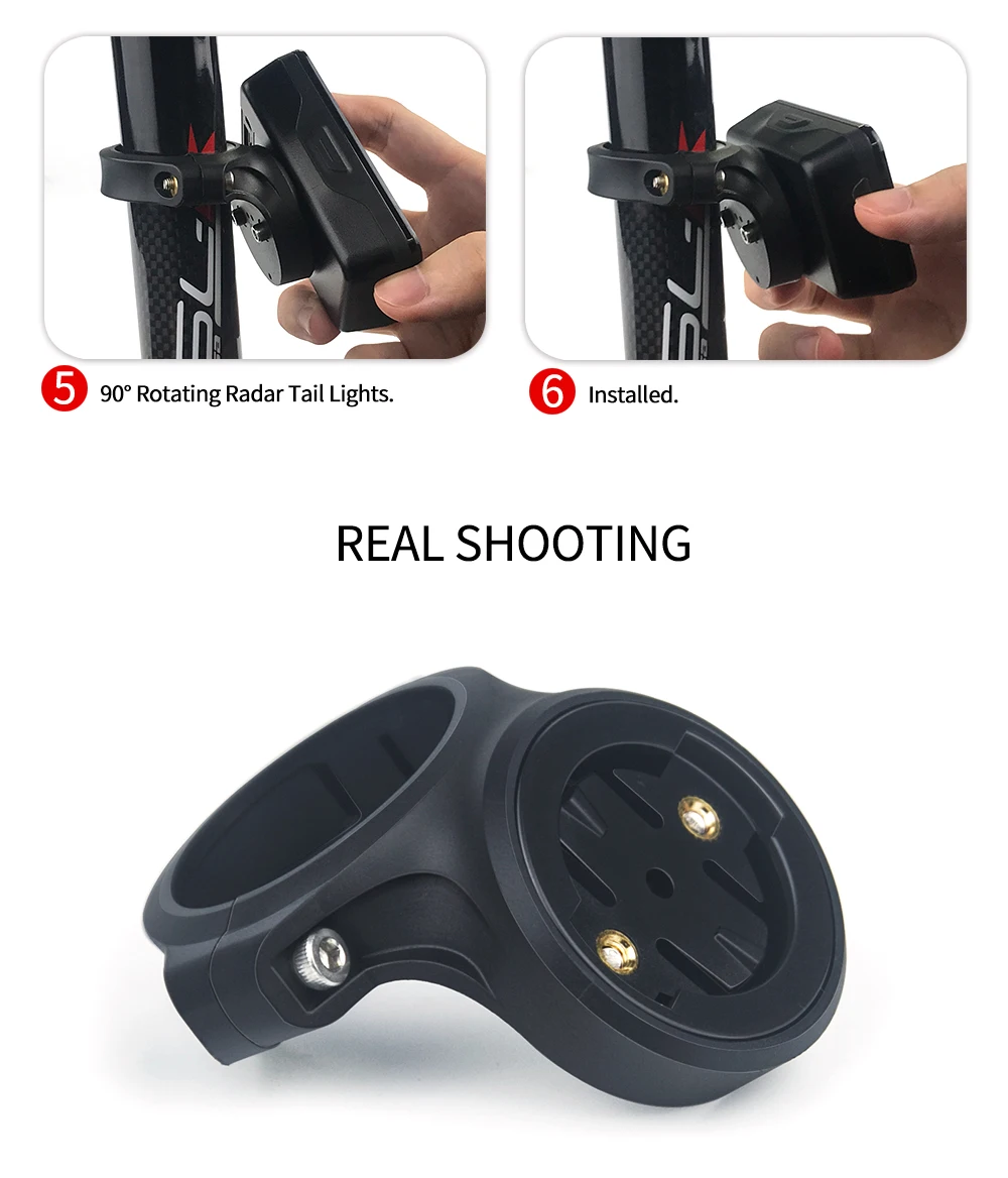 CYCLAMI Fahrrad Radar Rücklicht Halterung Hinten Lampe Sattelstütze Halterung Halter Für Garmin Varia Radar Rück RVR 315 RTL 510 515 500 – Detail 9