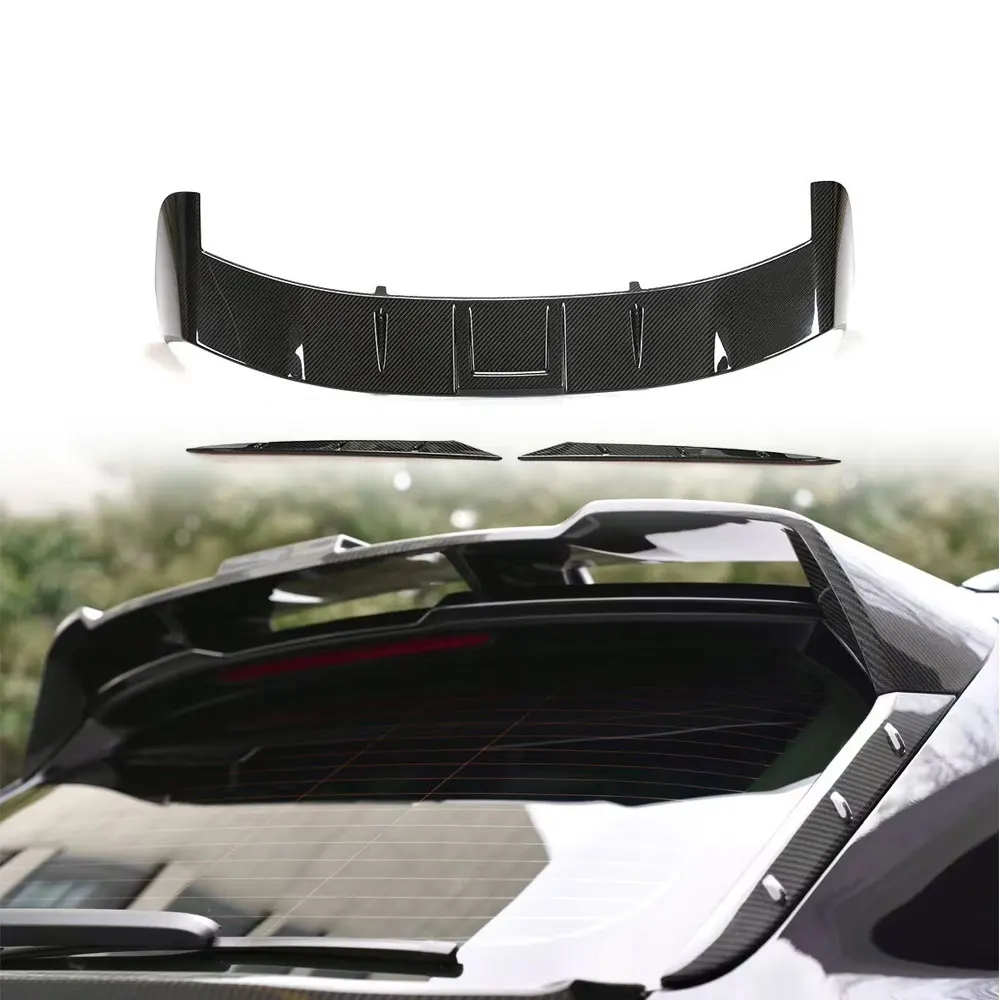 Dry Carbon Fiber Rear Roof Spoiler Top Window Wing Aero Body Kit Upgrade Exterior Tuning Parts For A/udi RS6 C8 Avant 2019-2021