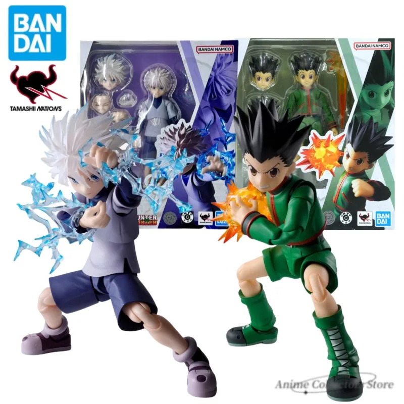 

In Stock 100% Original Bandai SHFiguart SHF HUNTER Gon Freecss Killua Zoldyck Action Figures Collectible Model Anime Toys Hobby