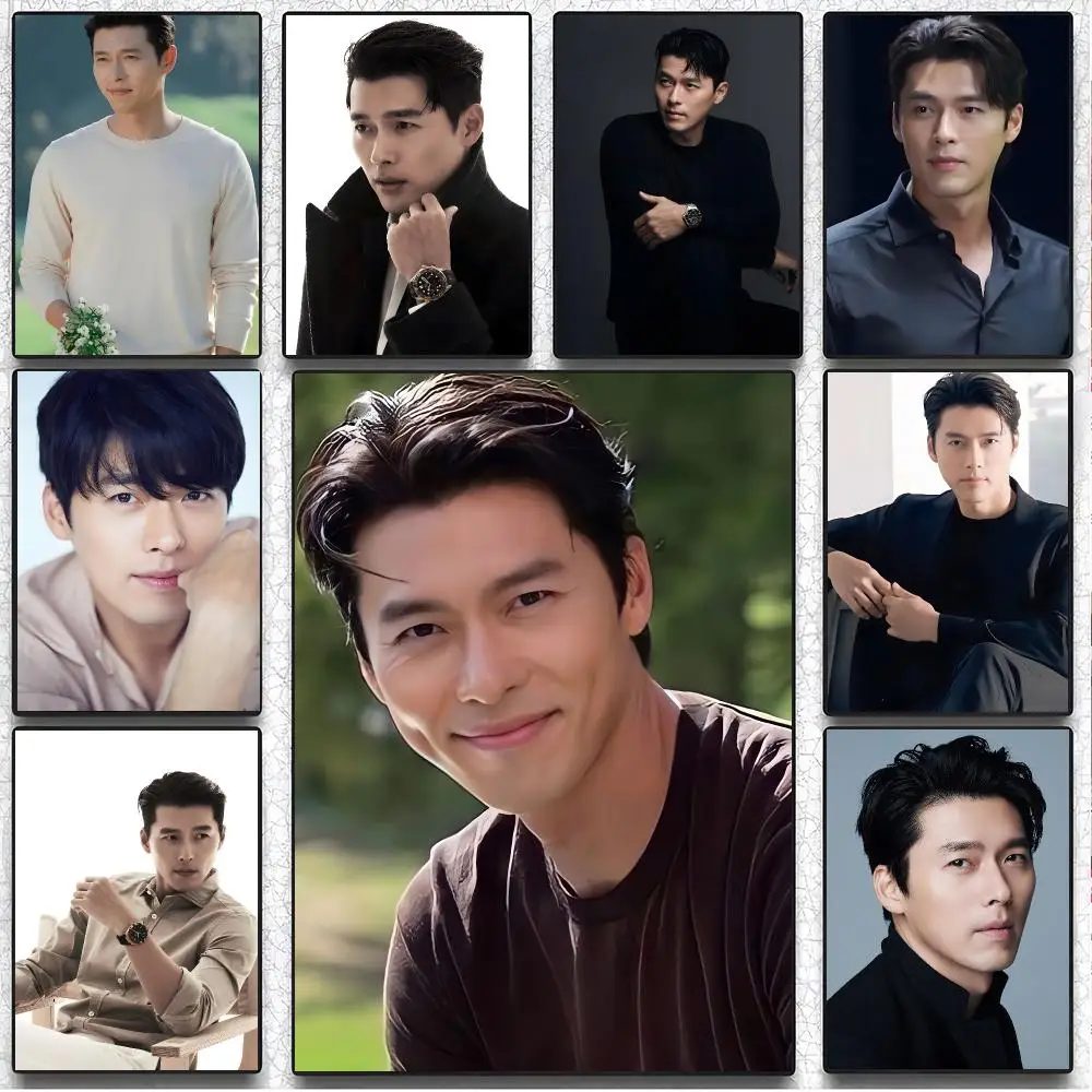Actor Hyun Bin Poster Artistic Peel-Off Wall Decor, Indoor Outdoor Home Ornament for Collectors