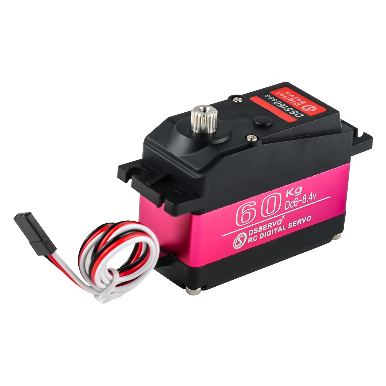 DS5160 60kg 180/270 Degree RC Digital Servo High Torque Metal Gear Robot Servo 7.4V with 18T Servo Arm for RC Robot Car