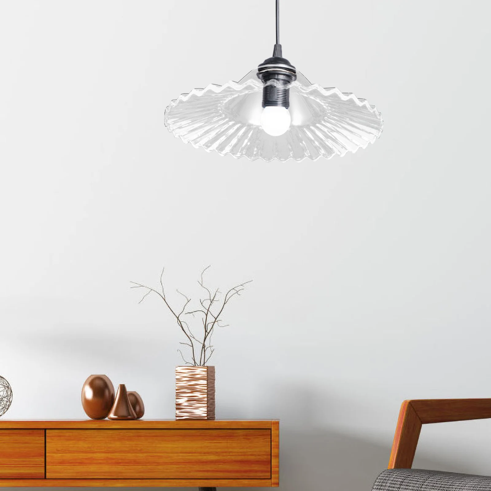 

Umbrella Shaped Glass Lampshade Smooth Finish for Pendant Ceiling Light Cover Replacement Household Decorative Lamp Shade Modern