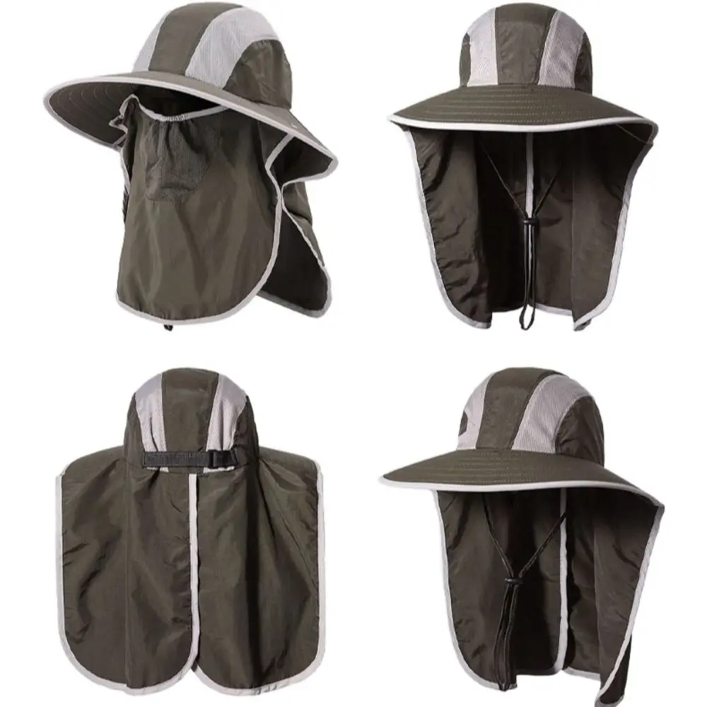 

Quick Drying Neck Protection Sun Cap UV Protection Windproof Sunshade Hat Cool Removable Face Shield Cap Outdoor Sports